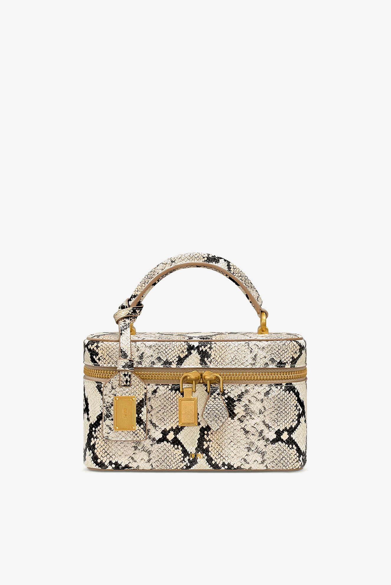 JW PEI | сумка Cleo Snake-Embossed Beige