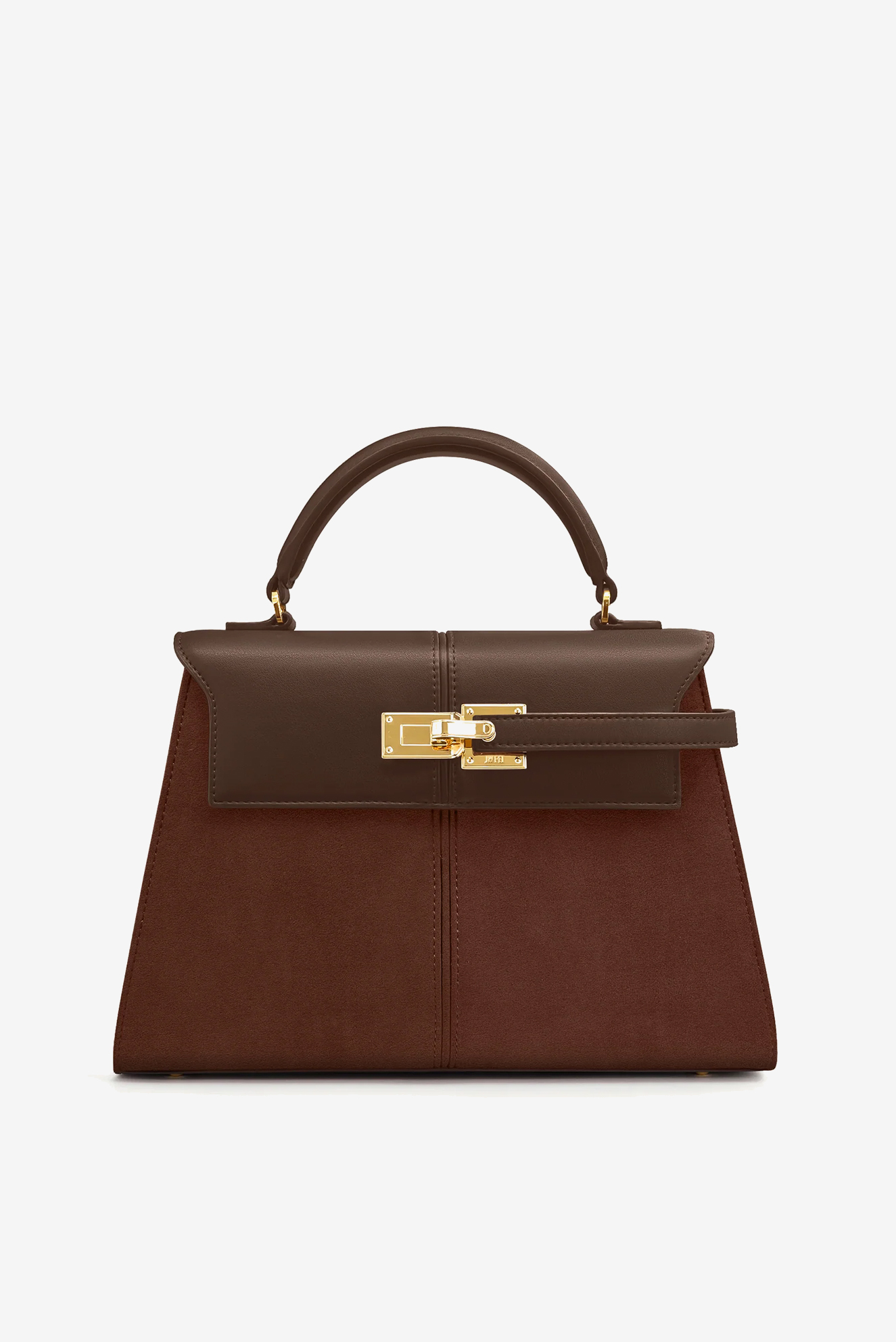JW PEI | сумка Elise Large Faux Suede Mocha Brown
