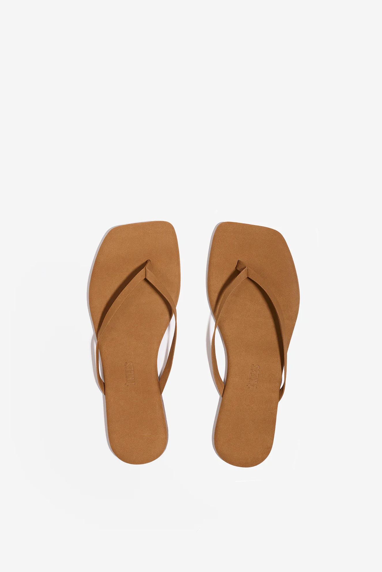 TKEES | в'єтнамки Square Toe Lily Suede Camel