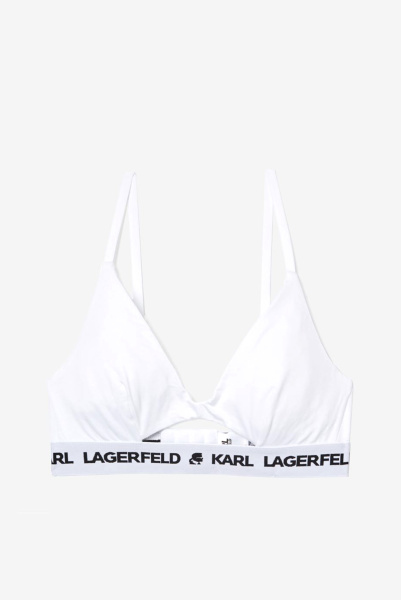 Karl Lagerfeld | Бралет Peephole Logo Bra White