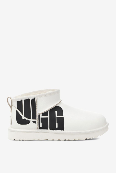 UGG | замшевые ботинки Classic Ultra Mini Chopd White