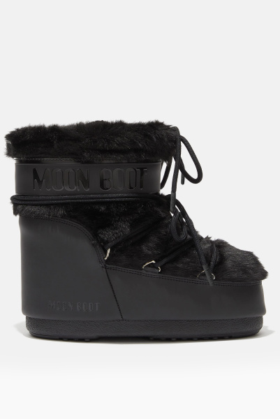 Moon Boot | ботинки Icon Low Black Faux-Fur
