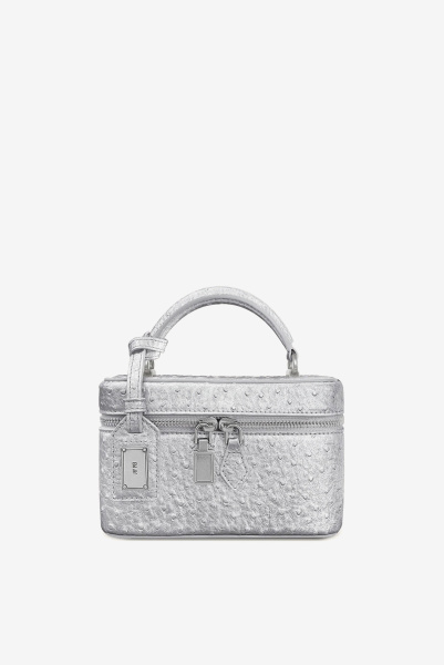 JW PEI | сумка Cleo Faux Ostrich Silver
