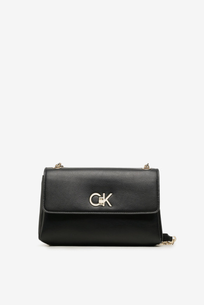 Calvin Klein | кожаная сумка RE-LOCK EW CONV CROSSBODY Black