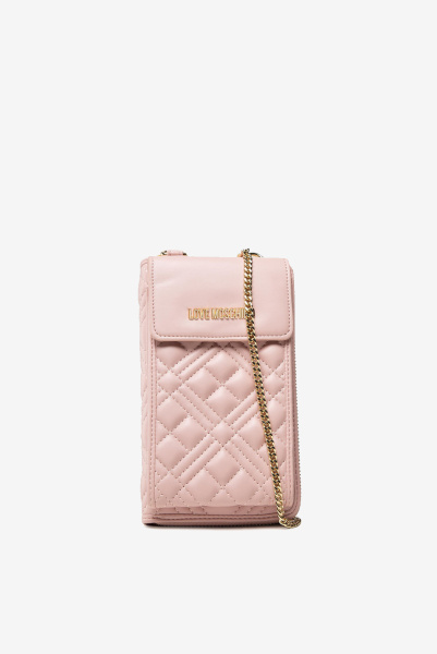 Love Moschino | кожаная сумка-клатч Quilted Rosa