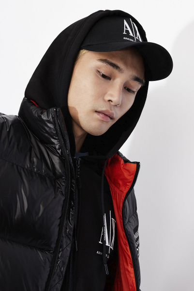 Armani Exchange | чорна бавовняна бейсболка  954047 СС811 00020