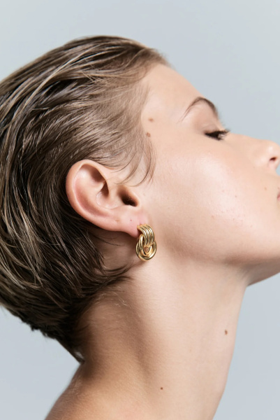 Heaven Mayhem | сережки Baby Knot Gold HMSP-01178-01YMM