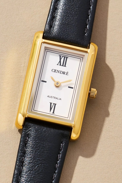 CENDRE | часы Kelly | White | Black Smooth CEN412