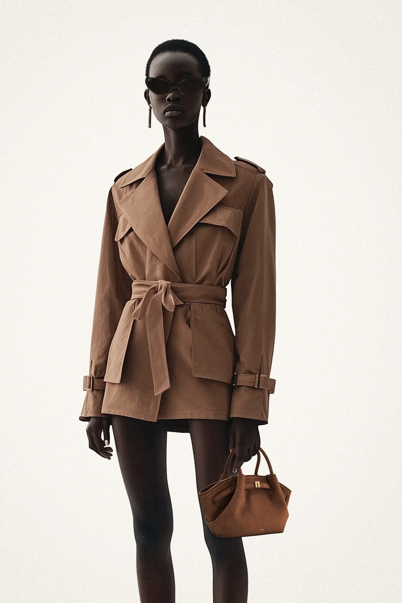 JW PEI | сумка Hana Mini Faux Suede Brown  || JW PEI | сумка Hana Mini Faux Suede Brown 