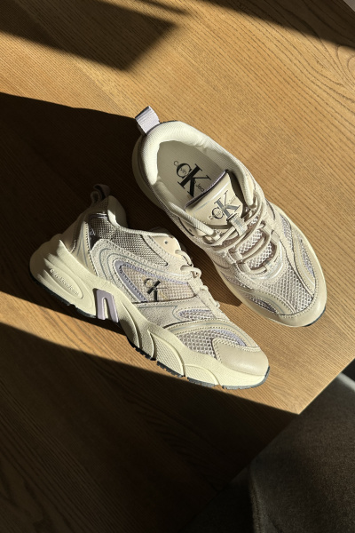 Calvin Klein Jeans | комбіновані кросівки Retro Tennis Bright Eggshell/Lavender Aura YW0YW00891ACF