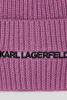 Karl Lagerfeld | шапка с примесью шерсти и кашемира K/Essential Mauve 236W3413 || Karl Lagerfeld | шапка з домішкою шерсті та кашеміру K/Essential Mauve 236W3413