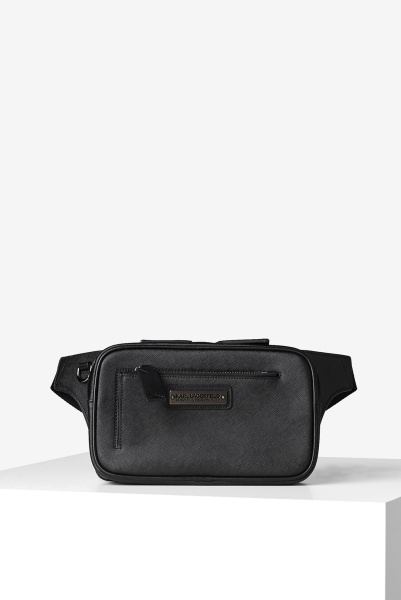 Karl Lagerfeld | поясная сумка из натуральной кожи K/RSG Black