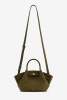 JW PEI | сумка Hana Mini Faux Suede Tote Bag Dark Olive  || JW PEI | сумка Hana Mini Faux Suede Tote Bag Dark Olive 