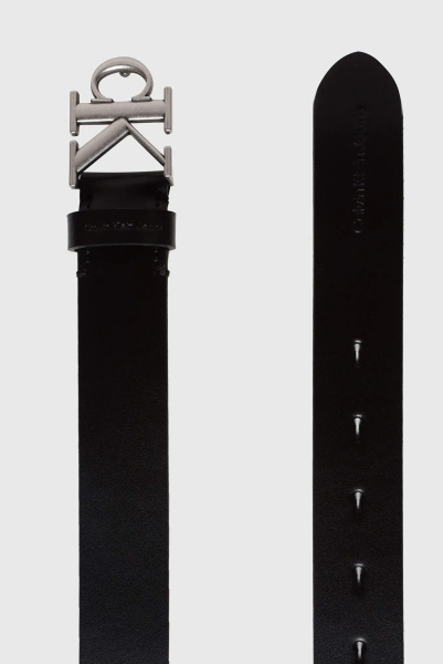 Calvin Klein | кожаный ремень  Round Mono Black K60K610894BDS