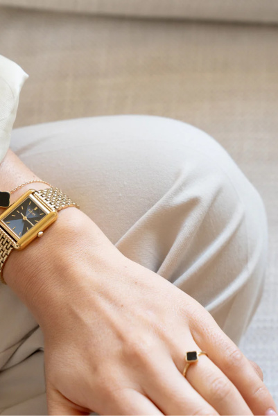 Burker | кольцо Flora Gold Black JRFGB