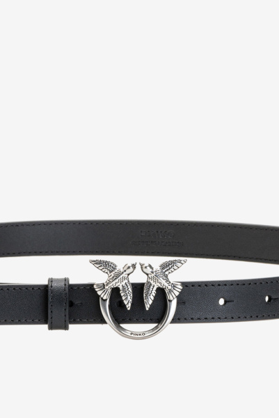 PINKO | кожаный ремень Love Berry Simply H2 Black/Silver 1H20ZV Y7SP Z99O