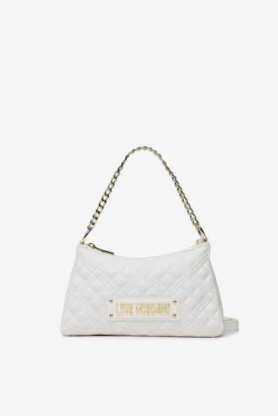 Love Moschino | кожаная сумка Quilted OFF White