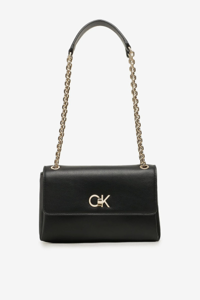 Calvin Klein | кожаная сумка RE-LOCK EW CONV CROSSBODY Black K60K610749