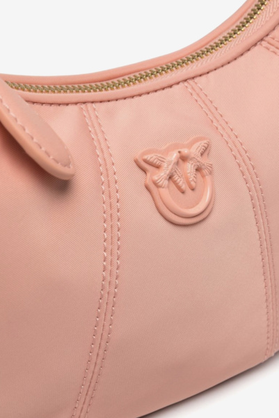 PINKO | комбинированная сумка Mini Half Moon Recycled Nylon Pesca 1P22KS Y7UX O66B