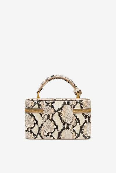 JW PEI | сумка Cleo Snake-Embossed Beige