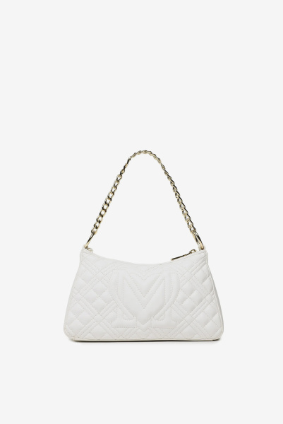 Love Moschino | кожаная сумка Quilted OFF White JC4135PP1GLA0120
