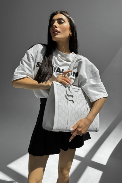 Karl Lagerfeld | сумка K/Ikonic 2.0 Mono CC Tote White 230W3060 A110