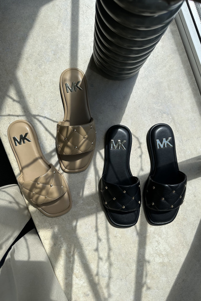 Michael Kors | кожаные слайды Hayworth Camel 40S2HAFP1L 222