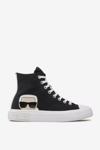 Karl Lagerfeld | высокие текстильные кеды Kampus III Karl Ikonic Hi Lace Black
