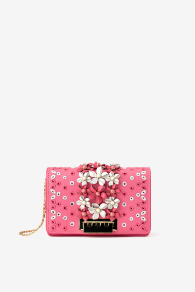 Zac Posen | мини сумка Earthette Floral Applique Accordion Bubble Gum