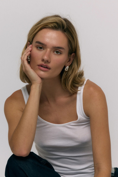 Heaven Mayhem | сережки Baby Knot Silver HMSP-01178-02YMM