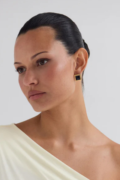 Heaven Mayhem | сережки Archer Gold/Black HMSP-0157-0401N