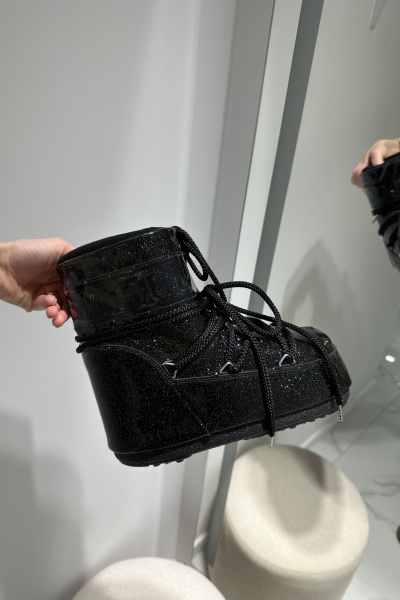 Moon Boot | ботинки Icon Low Black Glitter 80D1409440