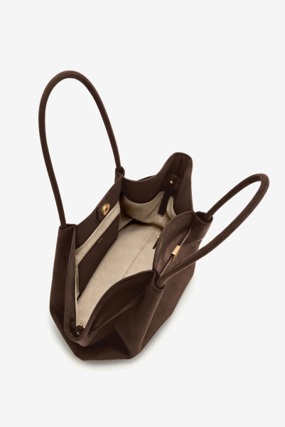 JW PEI | сумка Hana Wide Faux Suede Dark Brown