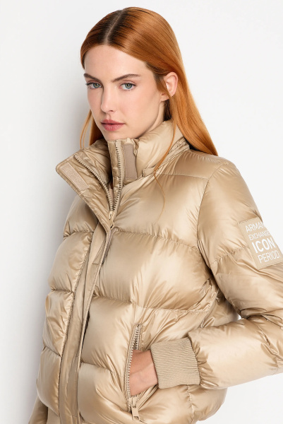 Armani Exchange | бежева утеплена куртка Icon Period 8NYB40 YNYNZ 0748