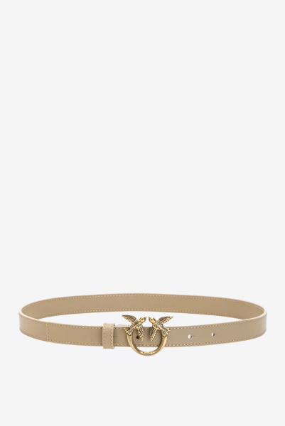 PINKO | кожаный ремень Love Berry Simply H2 Beige/Gold