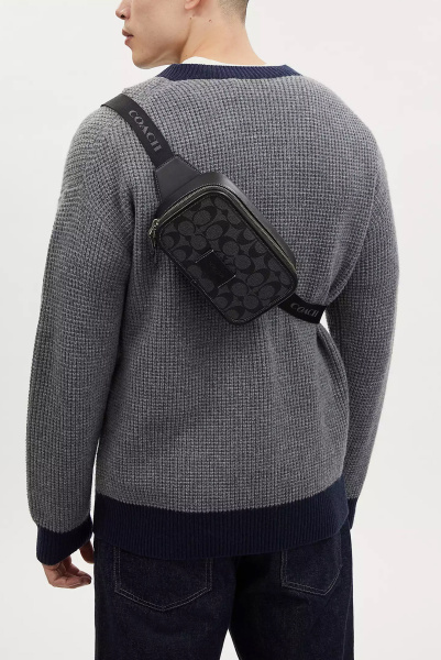 Coach | комбинированная поясная сумка Wyatt In Signature Canvas