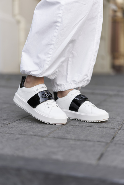 Michael Kors | кожаные кеды Emmett Strap Black/White 43R3EMFS1L 012