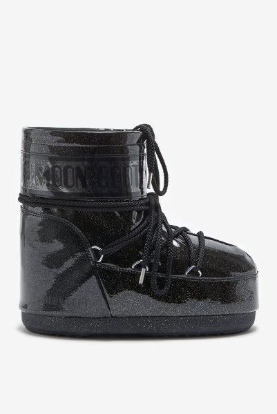 Moon Boot | ботинки Icon Low Black Glitter