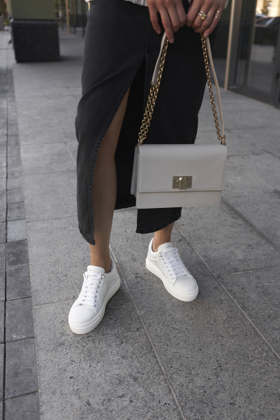 FURLA | шкіряні кеди Hikaia Low Sneakers Talco YE51HKL-BX0072-01B00