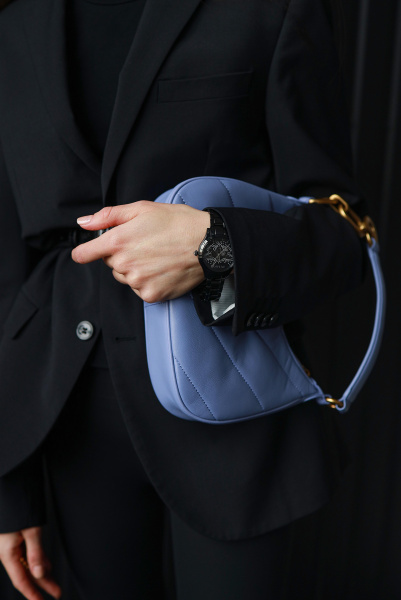 PINKO | кожаная сумка Half Moon Mini Maxi Quilt Lavender 1P22YQ Y79Q