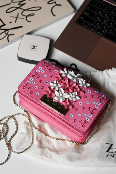 Zac Posen | мини сумка Earthette Floral Applique Accordion Bubble Gum ZP5828-660