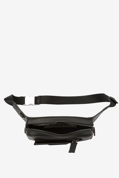 Karl Lagerfeld | поясная сумка из натуральной кожи K/RSG Black 226M3069 A999