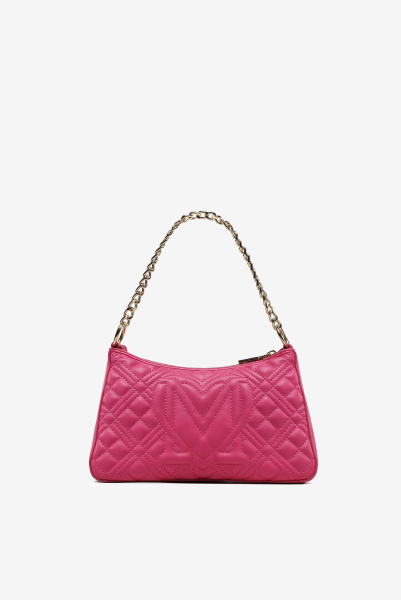 Love Moschino | кожаная сумка Quilted Fuxia JC4135PP1GLA0615