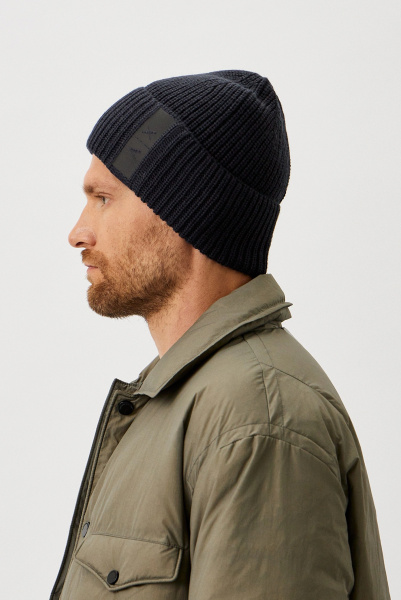 Armani Exchange | темно-синя вовняна шапка  954667 3F307 00035