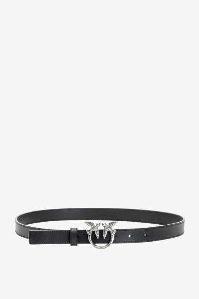 PINKO | кожаный ремень Love Berry Simply H2 Black/Silver