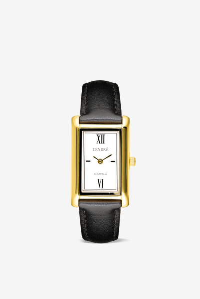 CENDRE | часы Kelly | White | Black Smooth