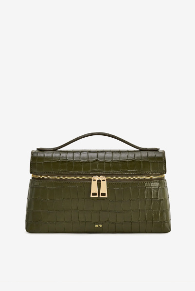 JW PEI | сумка Thea Croc-Embossed Olive Green