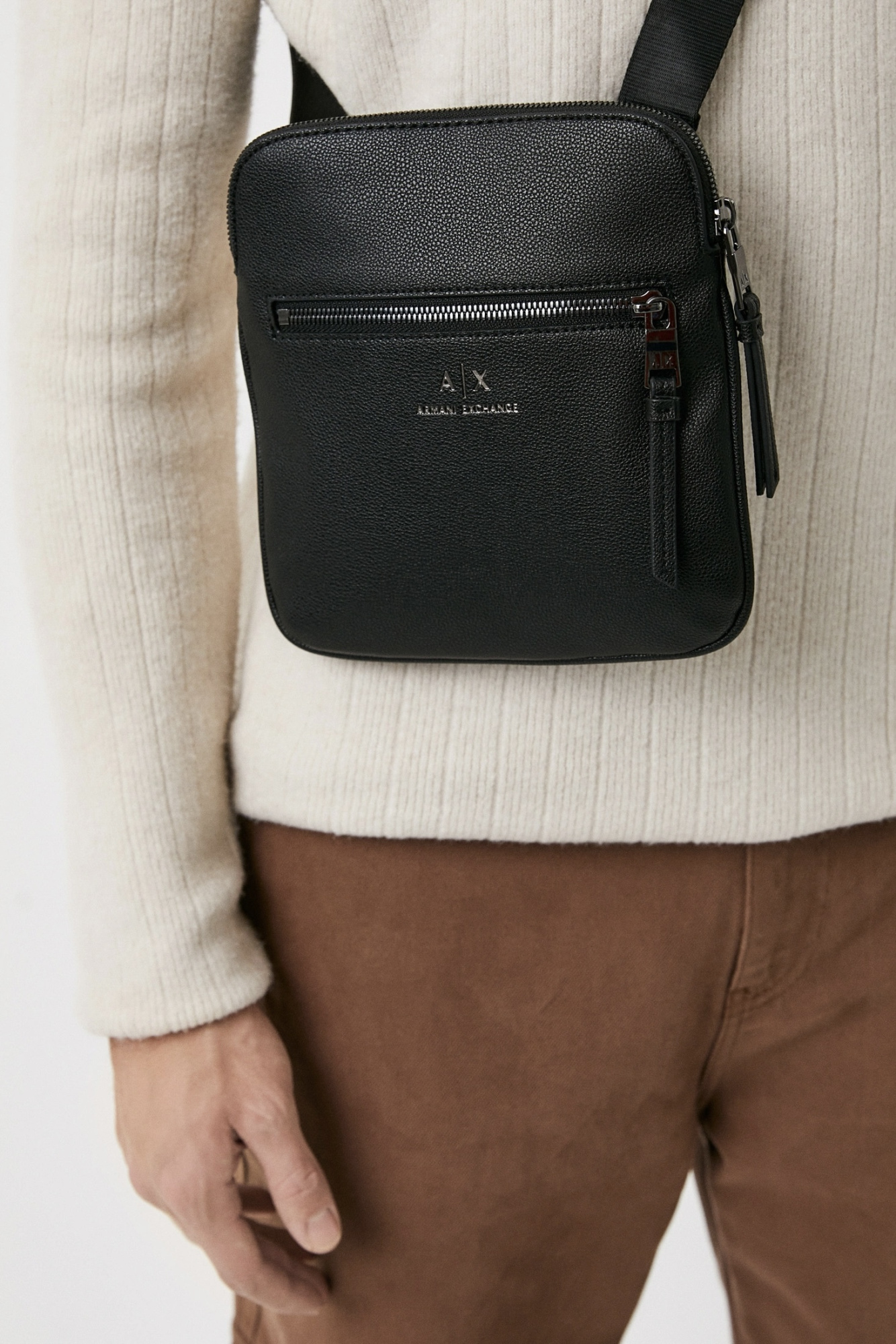 Armani Exchange | кожаная сумка-мессенджер 952391 СС830 || Armani Exchange | шкіряна сумка-месенджер 952391 СС830