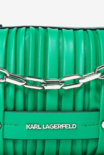 Karl Lagerfeld | кожаная сумка K/Kushion SM Baguette Green 225W3045