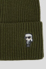 Karl Lagerfeld | шапка с примесью шерсти и кашемира K/Ikonik Olive 236W3405 || Karl Lagerfeld | шапка з домішкою шерсті та кашеміру K/Ikonik Olive 236W3405